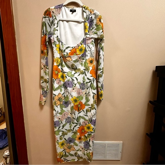 AFRM Kellen Mesh Floral Dress - Picture 5 of 9